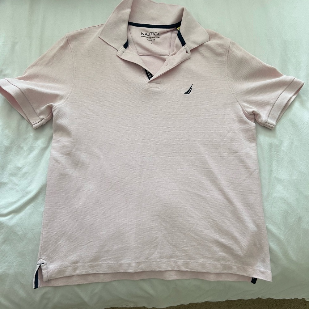 Nautica Men's Pink Polo Shirt